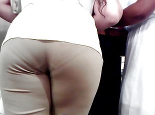 Sexy milf vpl ass exposed white panties