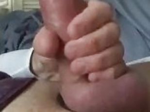 Daddy jerking thick cock