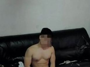 Straight roommate caught jerking off in living room