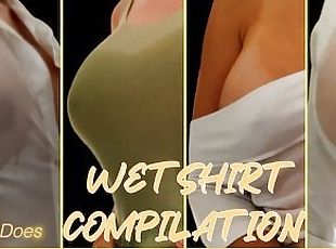 Wifey Wet Shirt Compilation  Big Tits No Bra