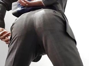 Office Bulge in Suit pants #2