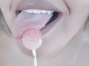ASMR Lolipop Tongue Play
