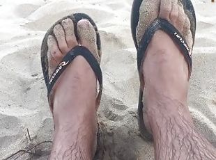 nudisti, u-javnosti, plaža, stopala-feet, kamera-cum, nastran, fetiš, sami, tong