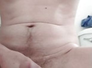 Solo male masturbation and cum shot