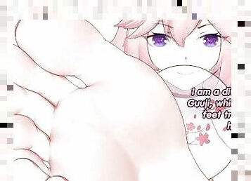 masturbation, pieds, secousses, anime, hentai, humiliation, femme-dominatrice