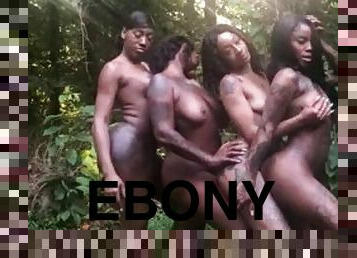 Photoshoot - 4 Ebony strippers turned models