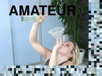 onani, pissing, pussy, amatør, leke, fingret, blond, søt, fetisj, alene