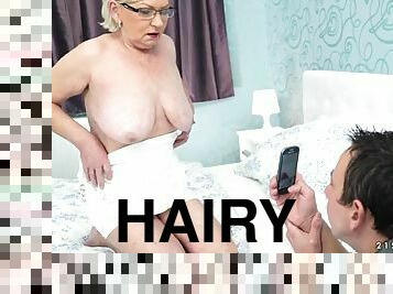 Fat hairy granny and her lover