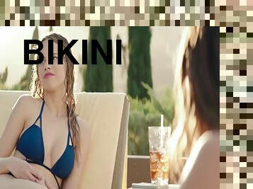 Halston Sage sexy bikini video