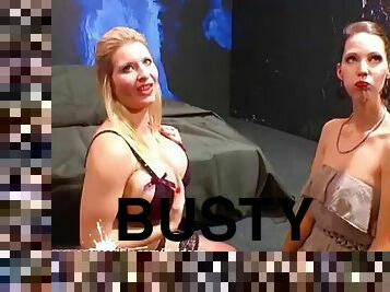Busty Melanie Moon and cum hungry Victoria love to get fucked and covered in cum in huge bukkake gangbang.mp4