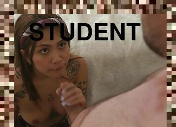 New Sensations - Big Cock Professor Pounds Filipina Student Cums On Tits - Big c