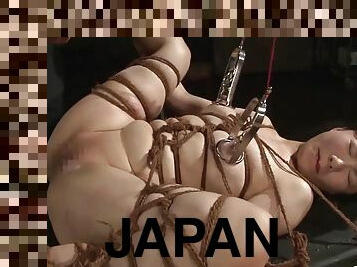 asiatisk, utomhus, leksak, japansk, bdsm, gagging, bondage, dominans