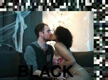 Big Ass Black Girl Kissing White Guy
