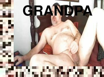 Grandpa cum on cam