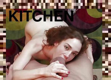 Ginger beautys hot kitchen sex