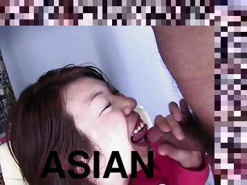 Blindfolded Asian develops a hunger for my dick