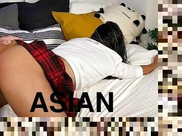 asiatisk, doggy-style, orgasm, fitta-pussy, skolflicka, amatör, brudar, tonåring, hemmagjord, thailändsk