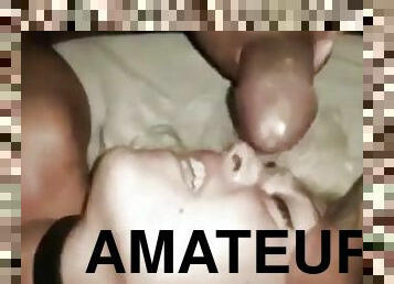 amateur, interracial, gangbang, rubia, follando