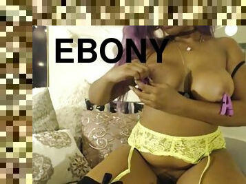 Beautiful ebony anal solo