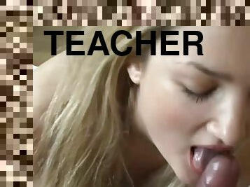 Alluring Teacher Put On Pantyhose Before I Drilled Her Hole