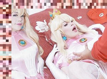 Princess Peach can't control her orgasms due a double creampie by Mario Bros - SweetDarling