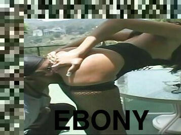 Sensuous harlot energizing ebony porn scene
