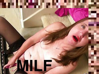 Horny Milf Strip and Self-Stimulation Compilation