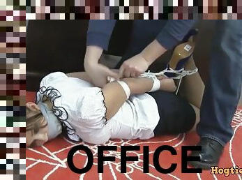 Fucking bitch Anna tied up and banged at office