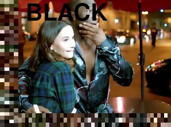 Petite teen pleased black stud with interracial sex