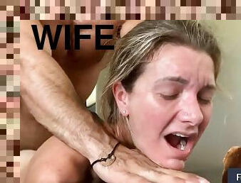 Muscular dude roughly having sex his wifee