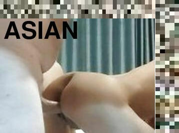 asiatisk, anal, thailænder, kælling, knepning-fucking, røvpuling