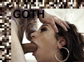 cumshot, deepthroat, kinky, brutal, goth, tatuering, nymfoman, hårt