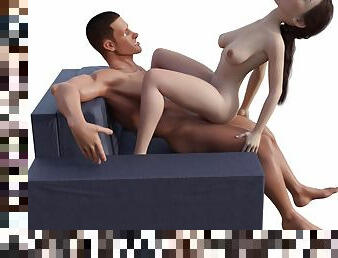 posisi-seks-doggy-style, orgasme, 3d, menembus