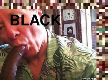 Black Stud throat fucks Stewart Bowman with his Huge Black Prick