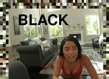 Redbone girl maya bijou fucks white stepdad to keep her webcam thing in secret