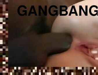 Blondie in her first bbc gangbang