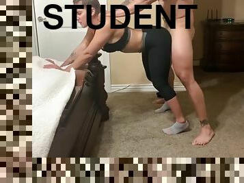 Yoga instructor gets fucked by one of her students