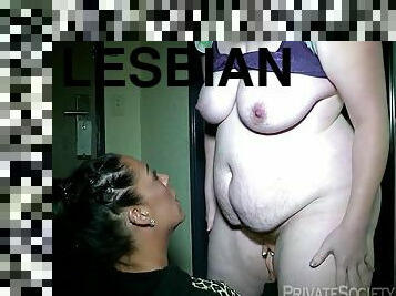 Chubby lesbian MILFs incredible sex clip