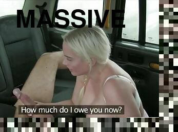 Passenger with massive tits gets fucked by horny driver for free