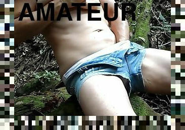 Amateur milf masturbates in the rainforest  orgasms