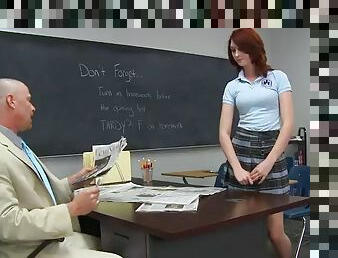 Alana rains sucks and fucks her horny teacher