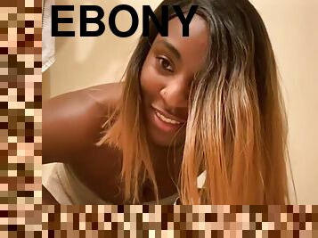 Ebony breasty college girl earns good money on webcam