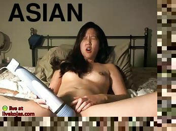 asiatisk, onani, orgasme, amatør, tenåring, webkamera, søt, alene, koreansk, erting