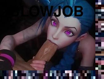 Jinx Do Hard Blowjob And Getting Cum In Mouth  Hottest Hentai League Of Legend 4k