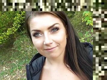 Beautiful Czech girl gets properly fucked in the woods