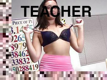 Naughty teacher nikki lavay jerks off her favorite student