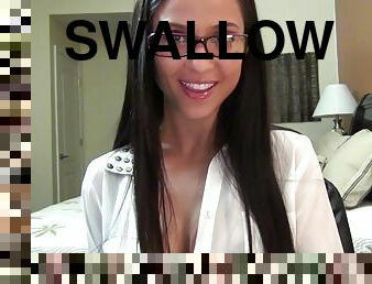 Hot Secretary Swallows Pt1