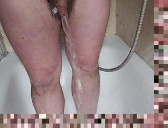 Hairy cock piss