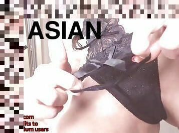 asiatique, masturbation, amateur, ados, lingerie, webcam, douce, solo, coréen, taquinerie