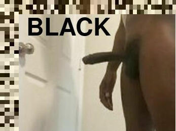 Stroking Heavy Black Dick